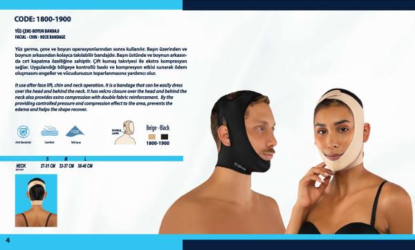 Yasin Medikal liposuction kompresyon ürünleri kataloğu, Model 1800-1900 ürün görseli