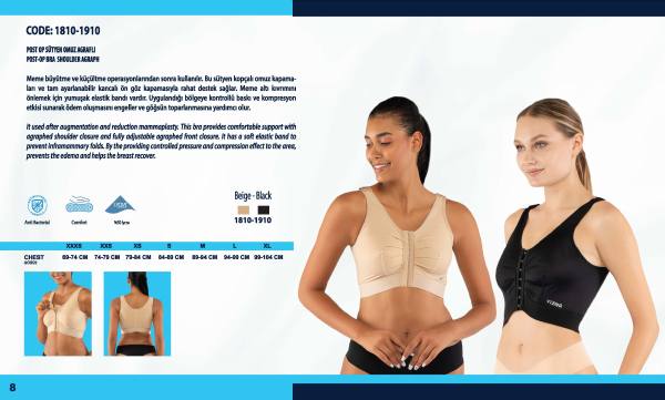 Yasin Medikal liposuction kompresyon ürünleri kataloğu, Model 1810-1910 ürün görseli