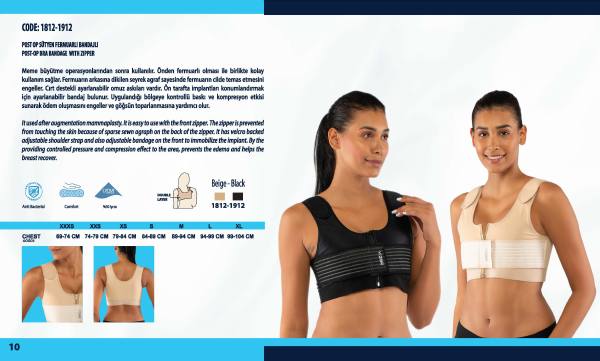 Yasin Medikal liposuction kompresyon ürünleri kataloğu, Model 1812-1912 ürün görseli