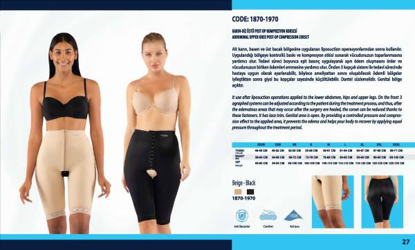 Yasin Medikal liposuction kompresyon ürünleri kataloğu, Model 1870-1970 ürün görseli