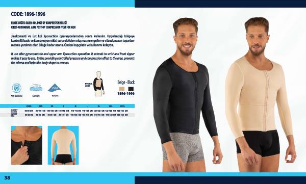 Yasin Medikal liposuction kompresyon ürünleri kataloğu, Model 1896-1996 ürün görseli