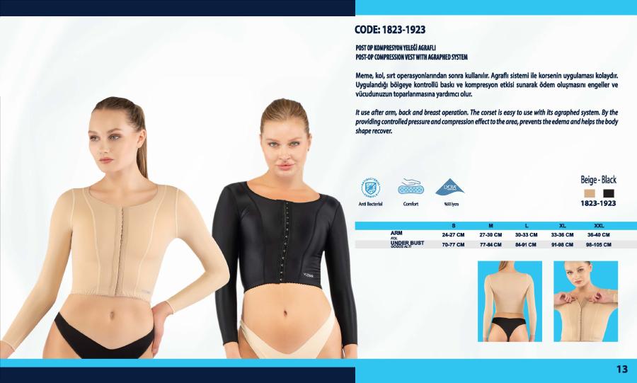 Post-op kompresyon yeleği – agraflı - Vizor liposuction kompresyon giysisi