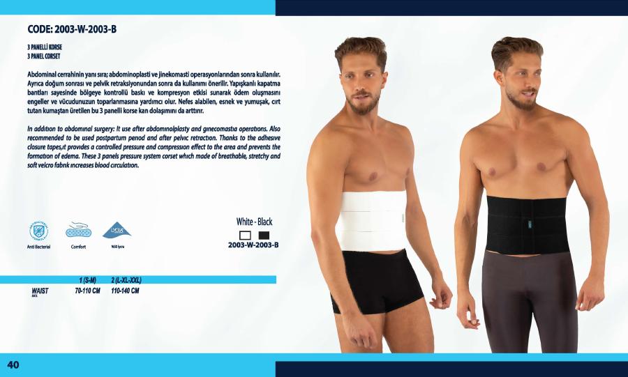 3 panelli korse - Vizor liposuction kompresyon giysisi