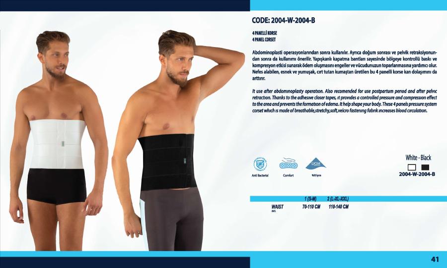 4 panelli korse - Vizor liposuction kompresyon giysisi