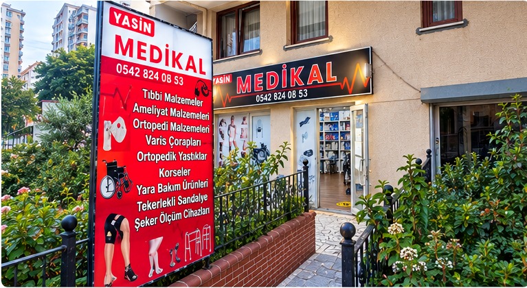 Yasin Medikal tabela ve giriş